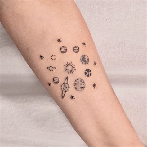 Space Solar System Tattoo | Planet tattoos, Tattoos, Hand tattoos