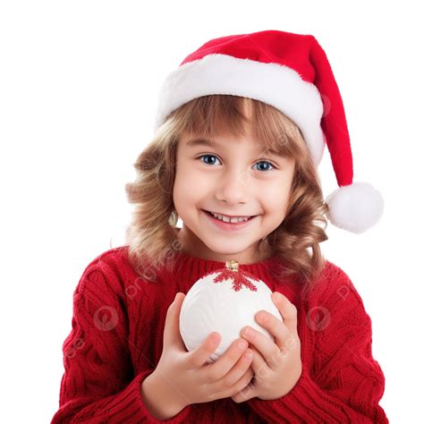 Beautiful Smiling Girl With Christmas Toy Isolated On White, Happy Woman, Smiling Girl ...