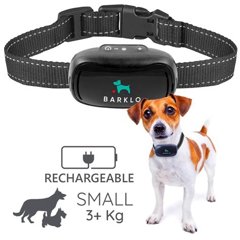 Barklo Small Dog Bark Collar - Rechargeable And Weatherproof Vibration Bark Collar for Small And ...