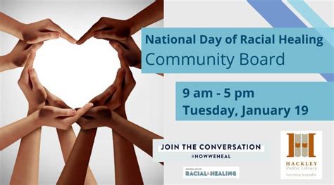 National Day of Racial Healing - Virtual Community Board - Hackley ...