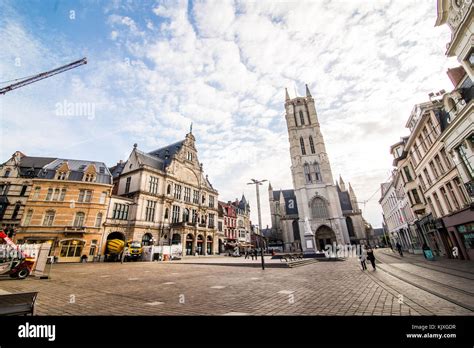 GHENT, BELGIUM - November, 2017: Architecture of Ghent city center ...