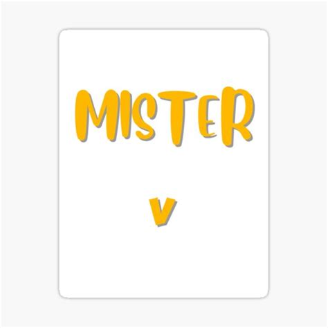 "Mister V Funny Meme " Sticker by OMBCreations | Redbubble