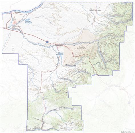 Map of Umatilla County, Oregon - Địa Ốc Thông Thái