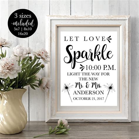 Free Printable Wedding Sparkler Sign - Free Printable