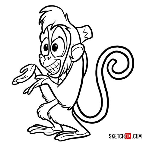 How to draw Abu from Disney's Aladdin - Step by step drawing tutorials | Disney drawings ...