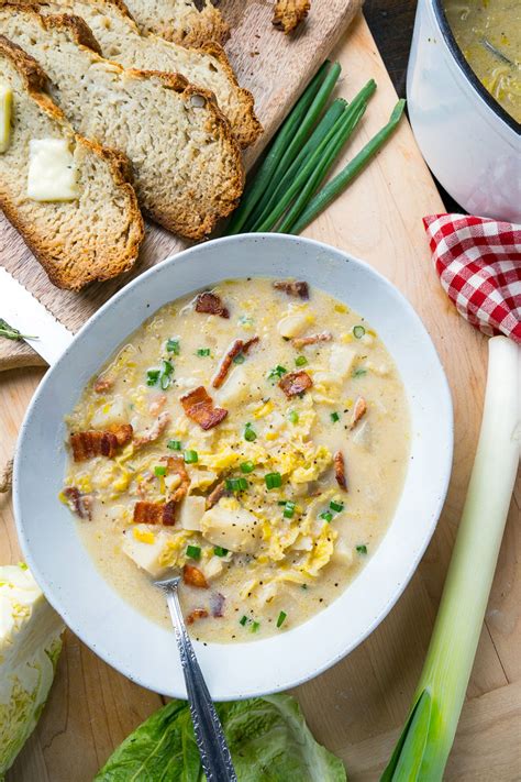 Colcannon Soup (aka Irish Potato and Cabbage Soup with Bacon) - Closet Cooking