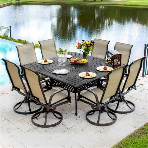 Patio dining sets for 8 people | Hawk Haven