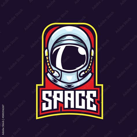 Vector astronaut helmet mascot logo template for esport and sport logo ...