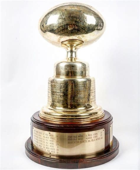 Hail State Fb (football) Instagram. A picture of the Egg Bowl Trophy ...