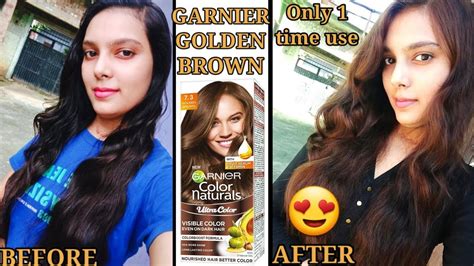 Garnier Color naturals golden brown Shade 7.3 | How to Colour your hair at home ? - YouTube