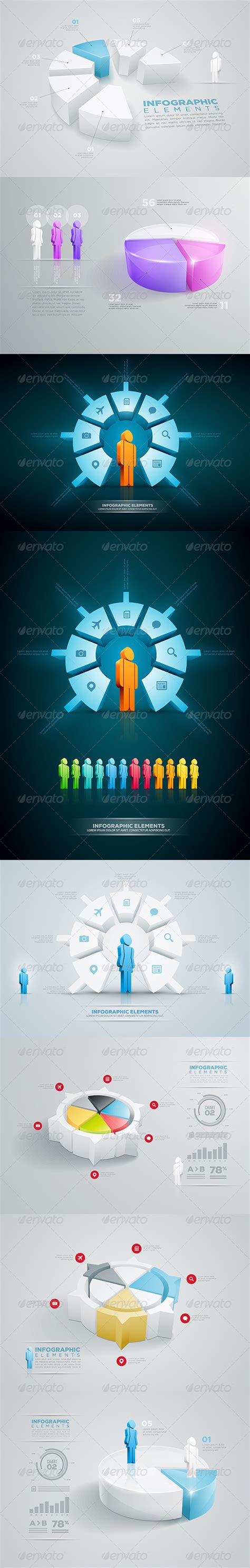 Pie Chart Infographic Collection by sgursozlu | GraphicRiver