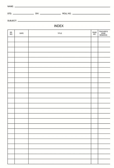 Blank Index Page For Project