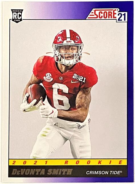 Devonta Smith 2021 Score Alabama Crimson Tide Football Throwback Rookie ...