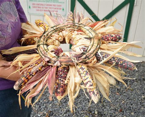 Large Indian Corn Wreath Natural Indian corn fall wreath | Etsy