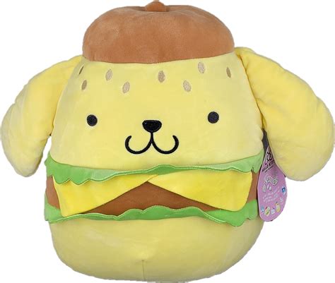 SQUISHMALLOW KellyToys Sanrio® Hello Kitty® And Friends Squad 12 Inch (30cm) Burger Pompompurin ...