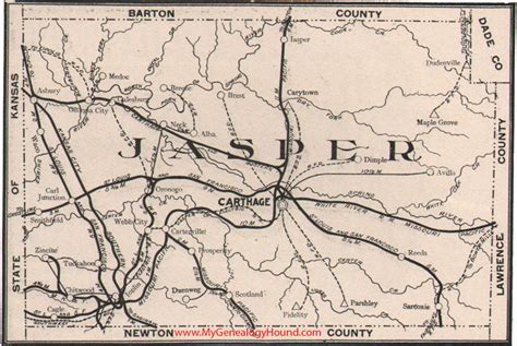 Jasper County, Missouri 1904 Map