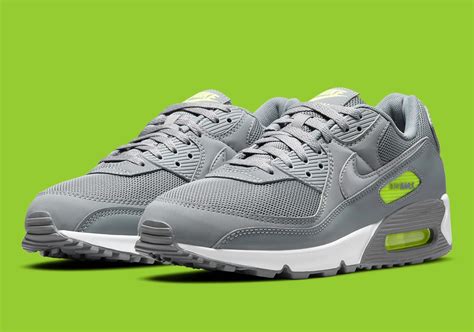 Nike Air Max 90 Grey Silver Neon Green DJ6881-002 | SneakerNews.com