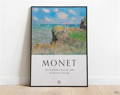 Claude Monet The Cliff Walk at Pourville Monet Landscape Art | Etsy