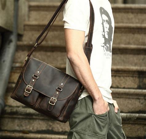 Leather Satchel Book Bag For Men