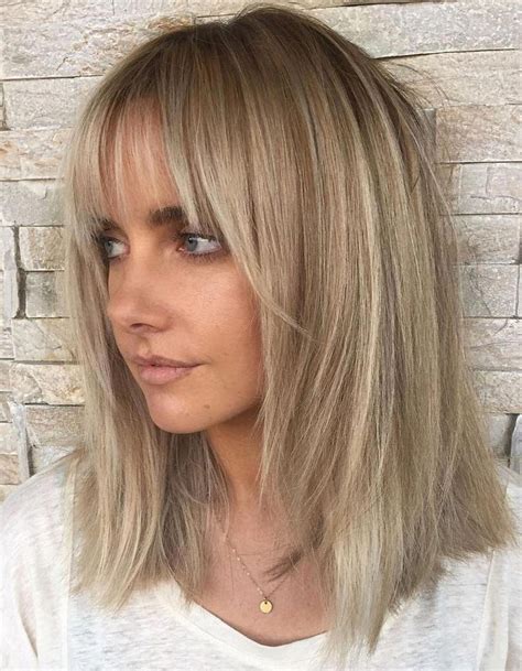 14+ Exemplary Medium Length Hairstyles For Straight Fine Hair With Bangs