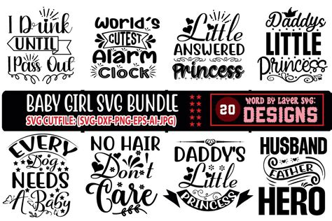 Baby Girl SVG Bundle Bundle · Creative Fabrica