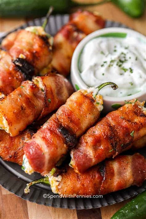 Bacon Wrapped Jalapeño Poppers - Spend With Pennies