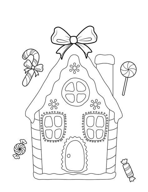 Gingerbread House coloring pages - ColoringLib