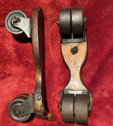 Antique Wooden Wheeled Roller Skates. Made By Selcrow & Righter. New York 1880 -- Antique Price ...