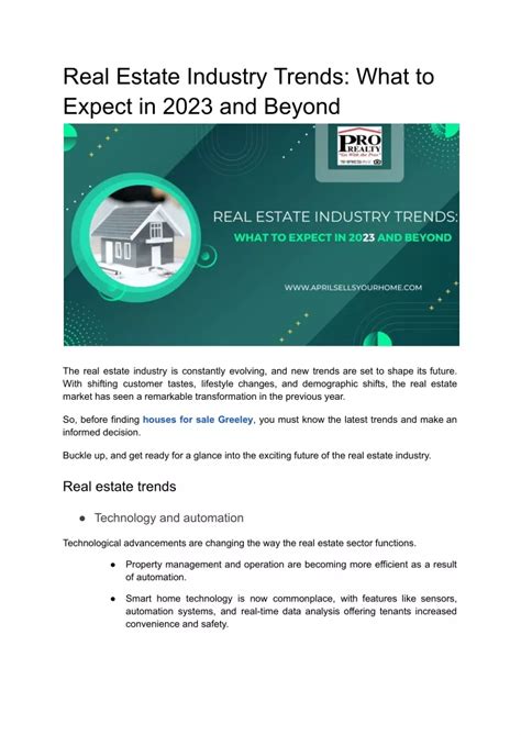 PPT - Real Estate Industry Trends: What to Expect in 2023 and Beyond PowerPoint Presentation ...