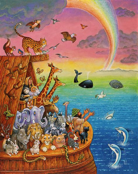 Noah & The Rainbow Painting by Bill Bell - Pixels