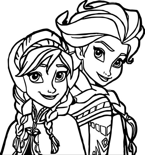 nice Elsa Anna Coloring Page | Desenhos para colorir frozen, Frozen ...