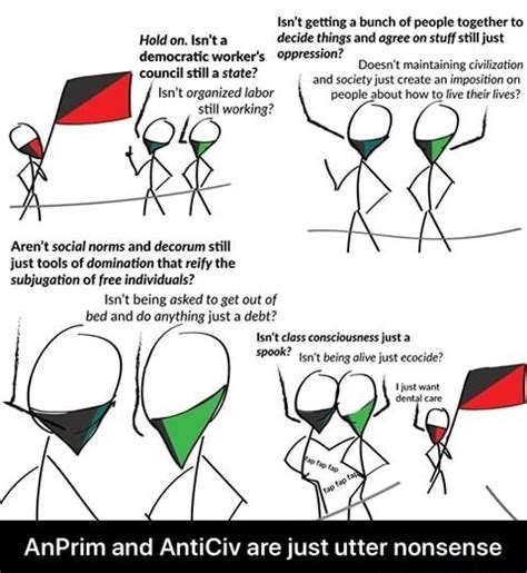 ancom, anarcho-communism vs anarcho-egoism vs anarcho-primitivism, anprim, anprim and anticiv ...