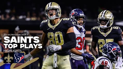 NFL Preseason 2023: Watch the Saints' Top Plays vs Texans