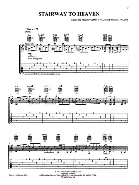 Stairway to Heaven-Guitar Tab by LED ZEPPLIN| J.W. Pepper Sheet Music