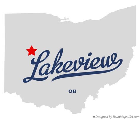 Map of Lakeview, OH, Ohio