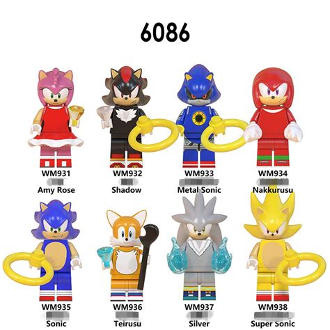 Compatible Sonic Mini Figures Toys Super Sonic the Hedgehog Shadow ...