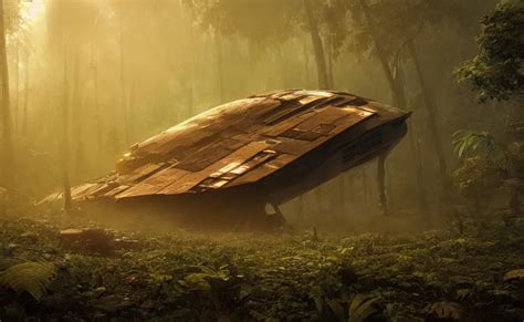 a giant derelict crashed spaceship in a beautiful | Stable Diffusion