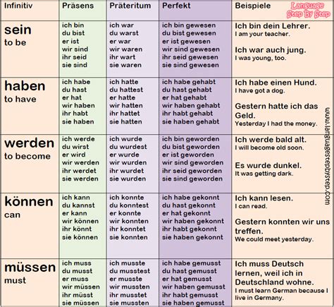 TOP-30 German Verbs: Conjugation & Examples - Language Step By Step