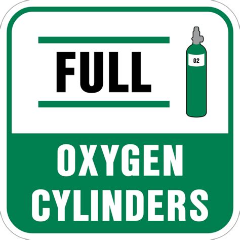 Oxygen Cylinder – Western Safety Sign