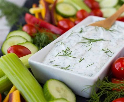 Dill Vegetable Dip Recipe - Healthy Version! | with video - Rachel Cooks®