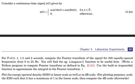 Fourier transform of a continuous-time signal x(t) is | Chegg.com