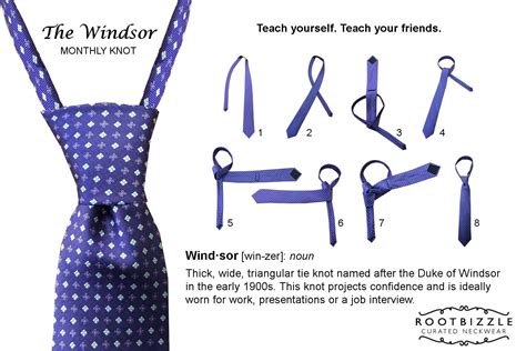 Tie Double Windsor Knot Diagram