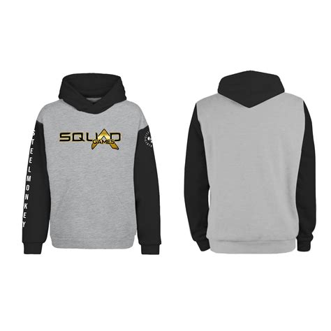 Squad Games - Supporter Merch - Hoodie - Grey & Black – Steel Monkey ...