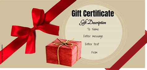 Gift Certificate Free Printable Template - Customize and Print