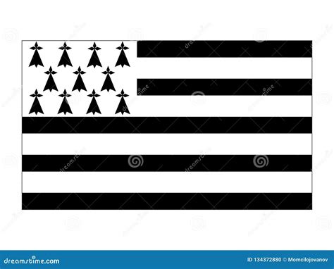 Flag of Brittany stock vector. Illustration of border - 134372880