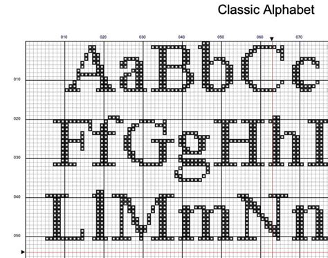 Cross Stitch Alphabet With Numbers and Punctuation Cross Stitch Pattern | Digital Download