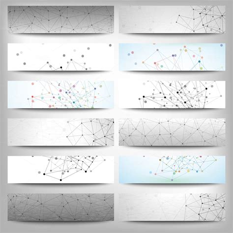 Headers set, science backgrounds | Technology Illustrations ~ Creative ...