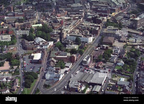 Aerial view Dudley Town Centre 1998 Stock Photo, Royalty Free Image ...