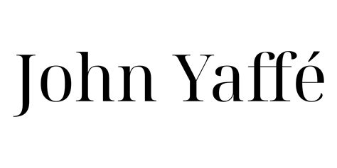 Homepage – John Yaffé