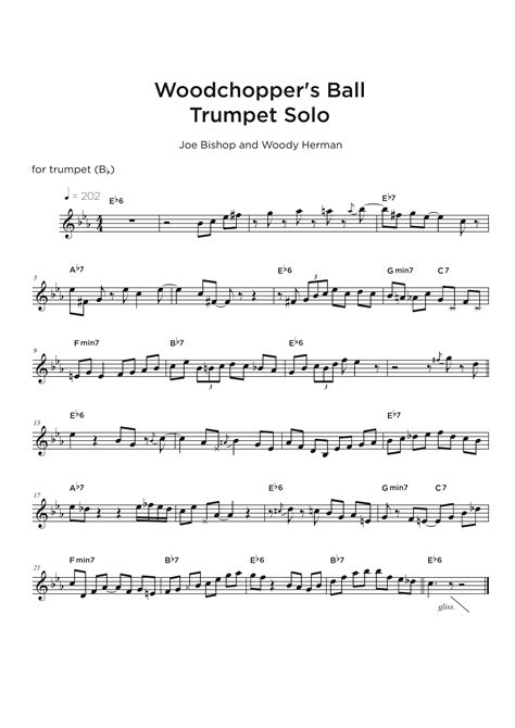 Jazz Transcription - trumpet sample • My Sheet Music Transcriptions